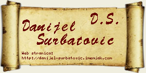 Danijel Šurbatović vizit kartica